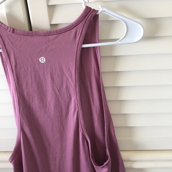 SOLD Lululemon tank top high neck pink yoga 4 6 - Picture 4 of 6